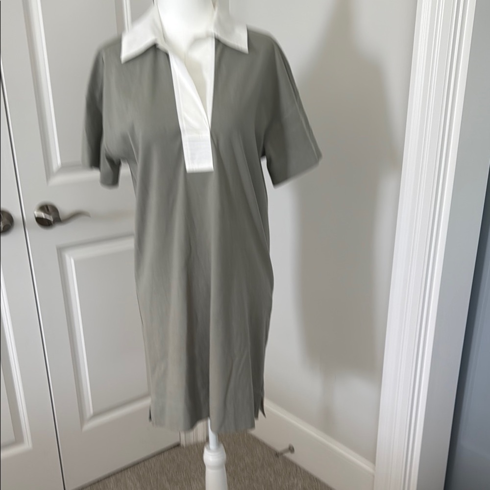 Green and White Polo Dress